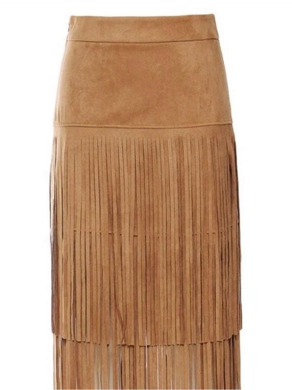 Sevilla Suede Fringe Skirt by Banana Republic
